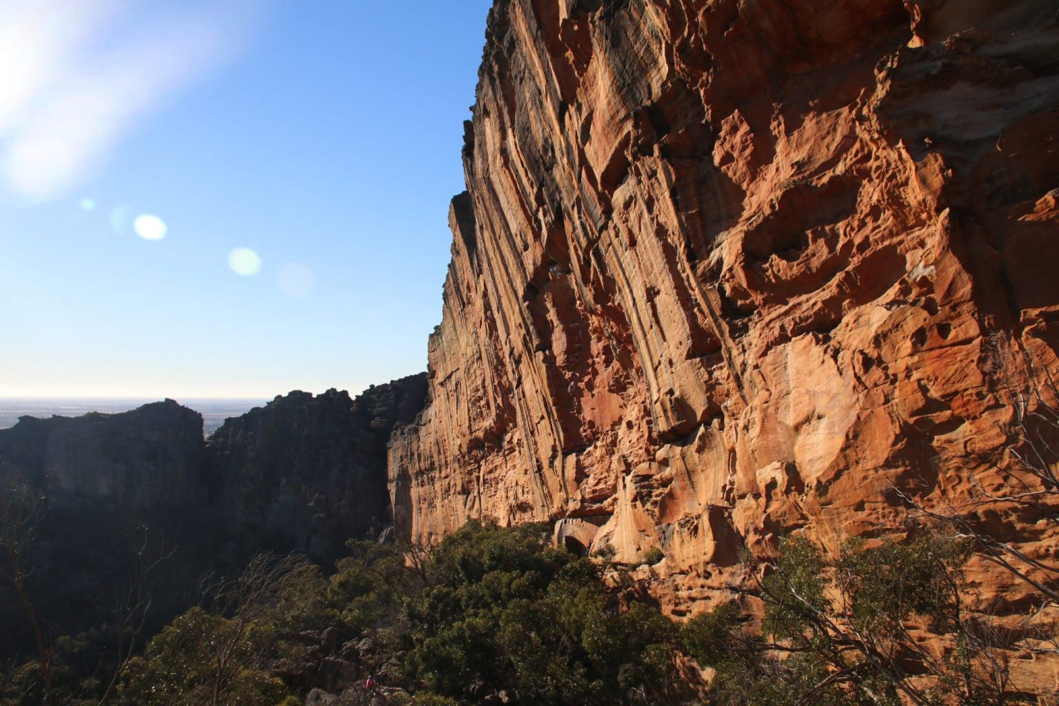 Sandstone cliff in the Grampians