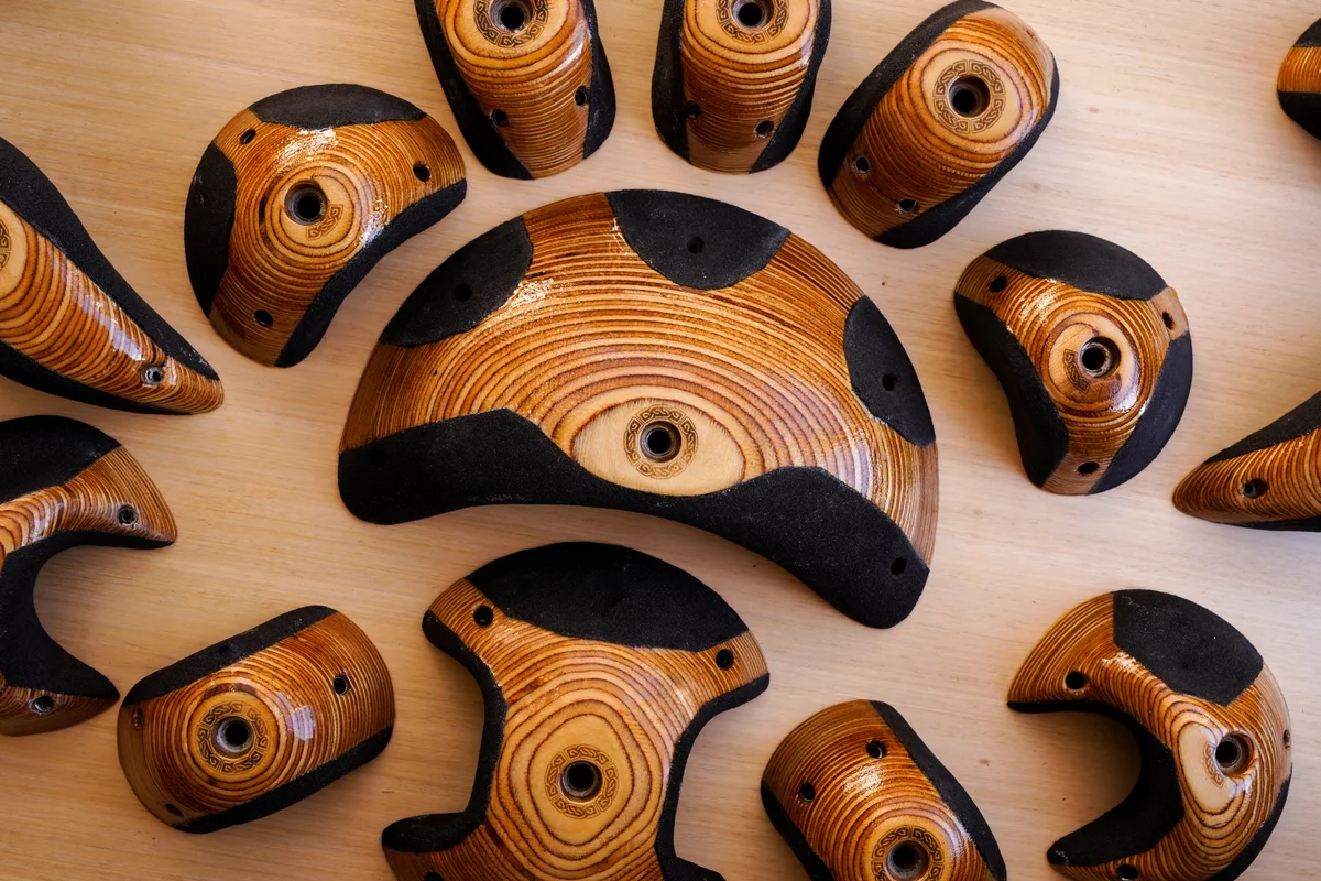 Climbing Holds 6 Wooden holds from Project Climbing
