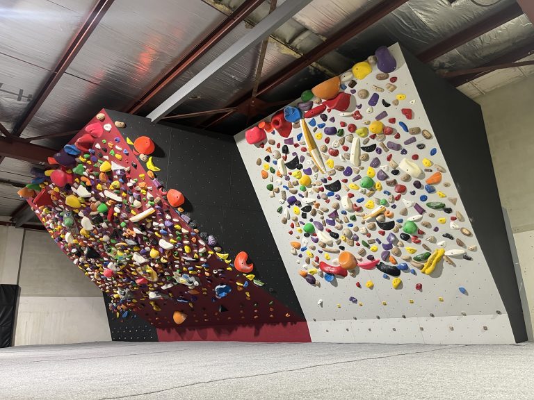 Commercial Climbing Walls 6 The Barrel bouldering wall at La Roca, set and ready to climb