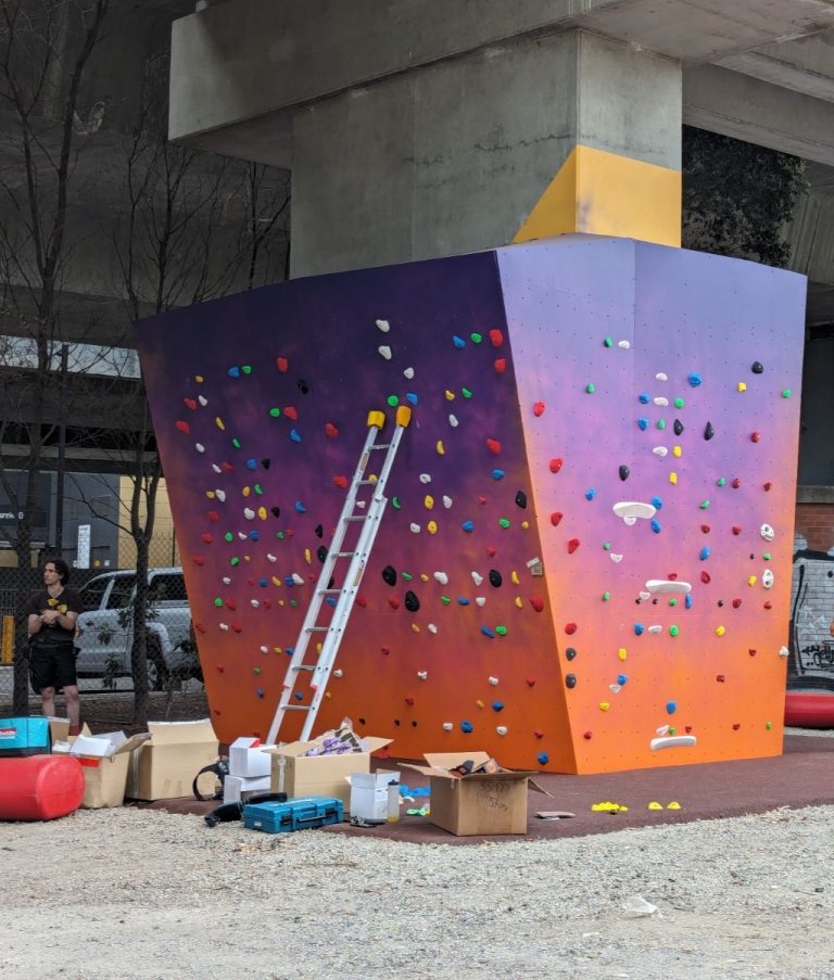 Vibrant Community Climbing Projects 9 Route setting on the Southbank community climbing wall